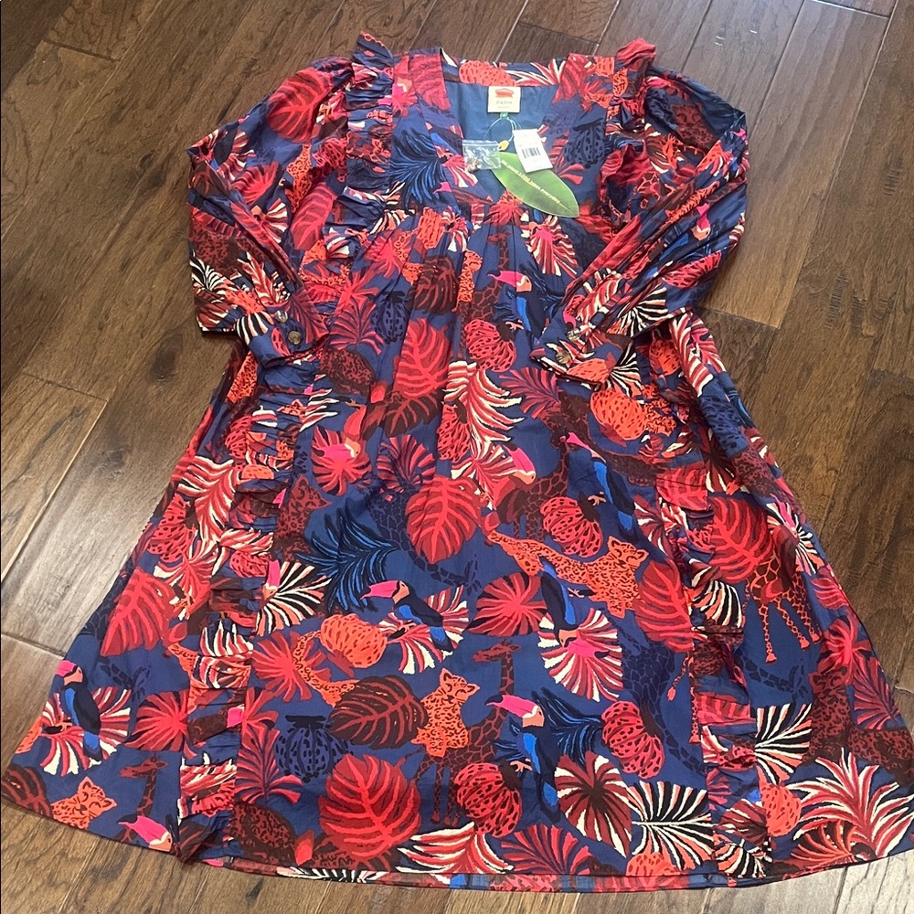 Farm Rio red & blue dress